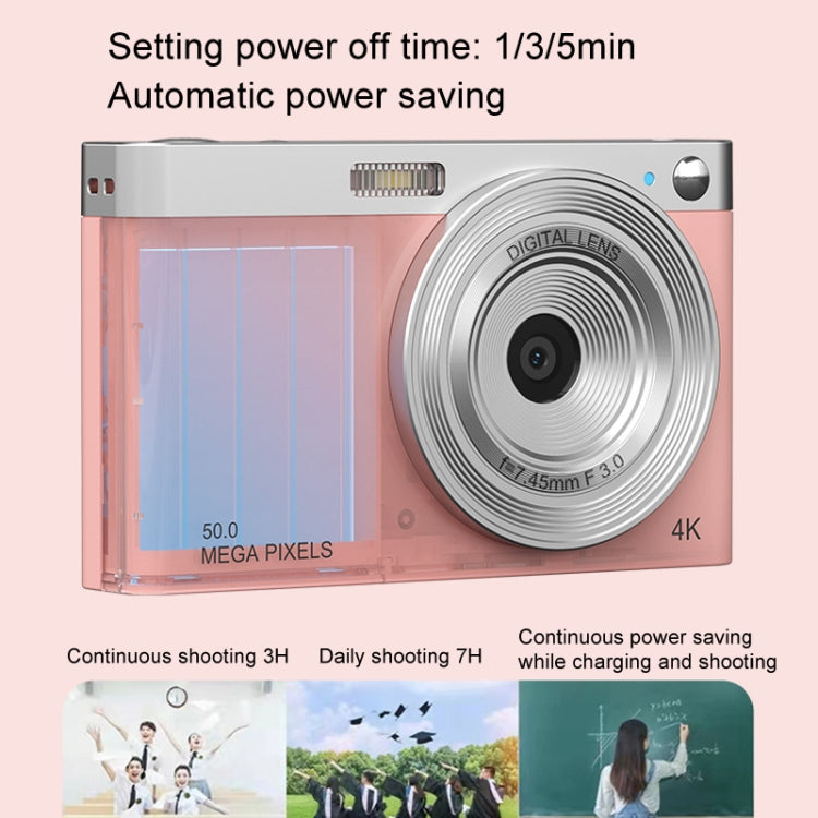 50 MP HD Camera 4K Video Retro Vlog Self-Shooting Camera(Black) - Video Cameras by PMC TechLife | Online Shopping South Africa | PMC TechLife | Buy Now Pay Later Mobicred