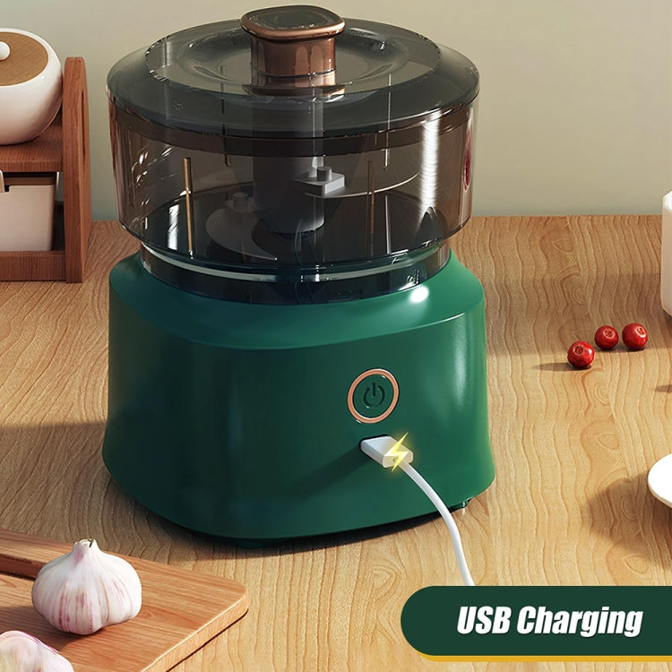 JRQ-01 Home Wireless Electric Meat Grinder Kitchen Garlic Pounder, Size: Double-click(Green) - Stirrer & Squeezer by PMC TechLife | Online Shopping South Africa | PMC TechLife | Buy Now Pay Later Mobicred