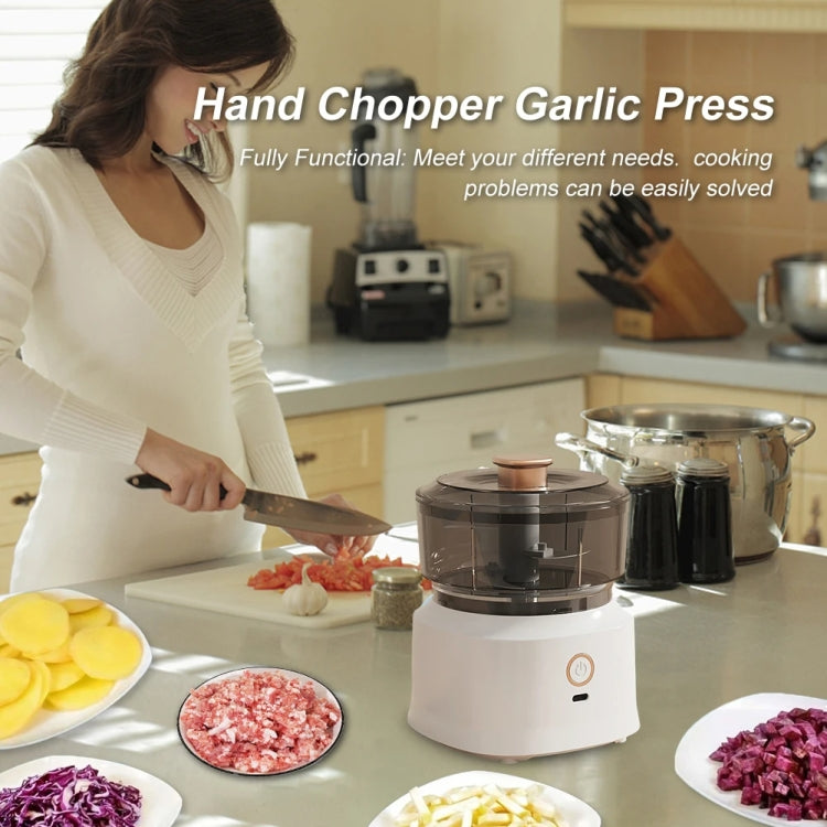 JRQ-01 Home Wireless Electric Meat Grinder Kitchen Garlic Pounder, Size: Double-click(Green) - Stirrer & Squeezer by PMC TechLife | Online Shopping South Africa | PMC TechLife | Buy Now Pay Later Mobicred