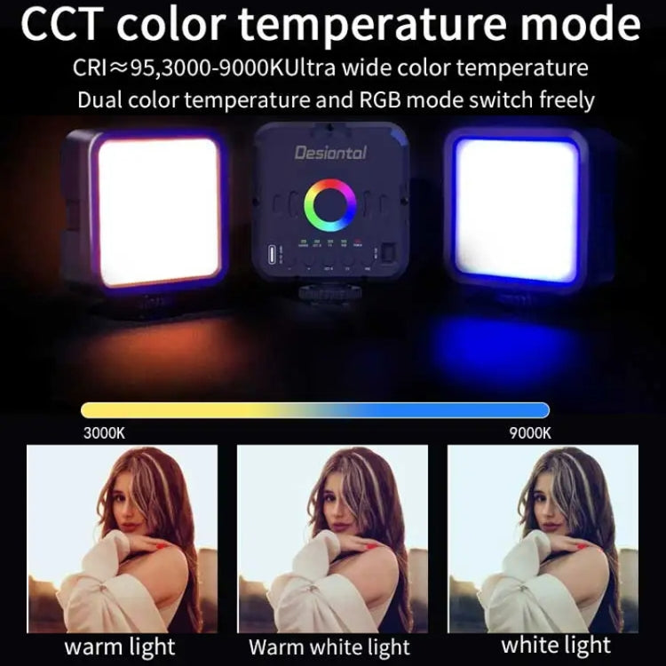 Desiontal W70 Full Color RGB Live Fill Light Portable Small Pocket Light Ambient Photo Handheld Photography Lighting - free shipping - PMC TechLife - Order now!