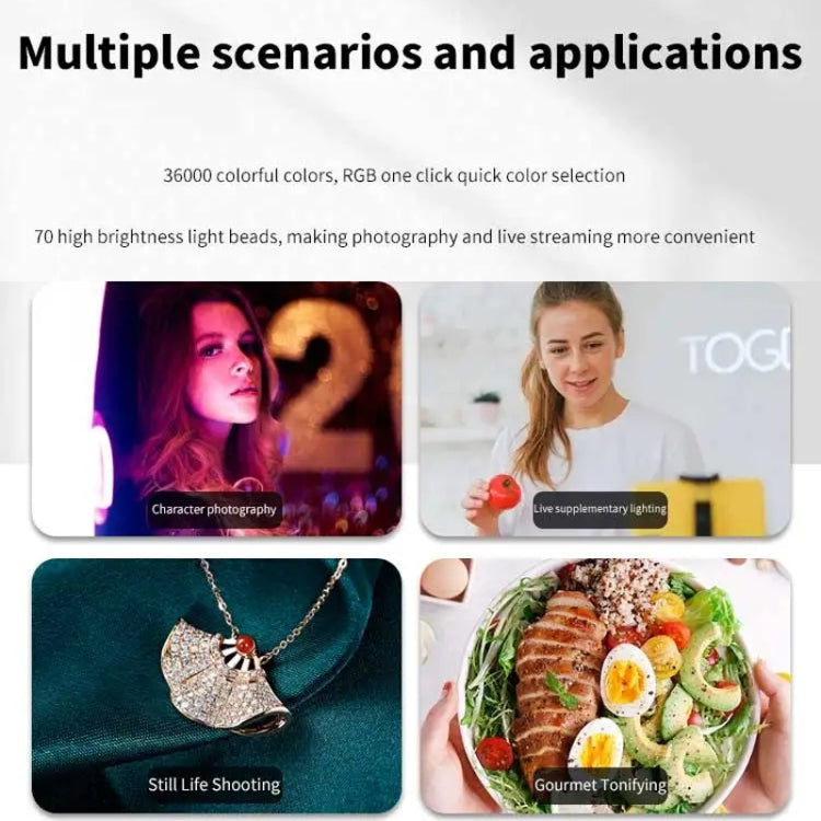 Desiontal W70 Full Color RGB Live Fill Light Portable Small Pocket Light Ambient Photo Handheld Photography Lighting - free shipping - PMC TechLife - Order now!