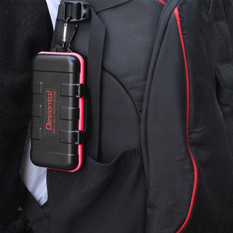 Desiontal LP-E6 Waterproof SD Card Holder Camera Battery Case(Black) -  by Desiontal | Online Shopping South Africa | PMC TechLife | Buy Now Pay Later Mobicred