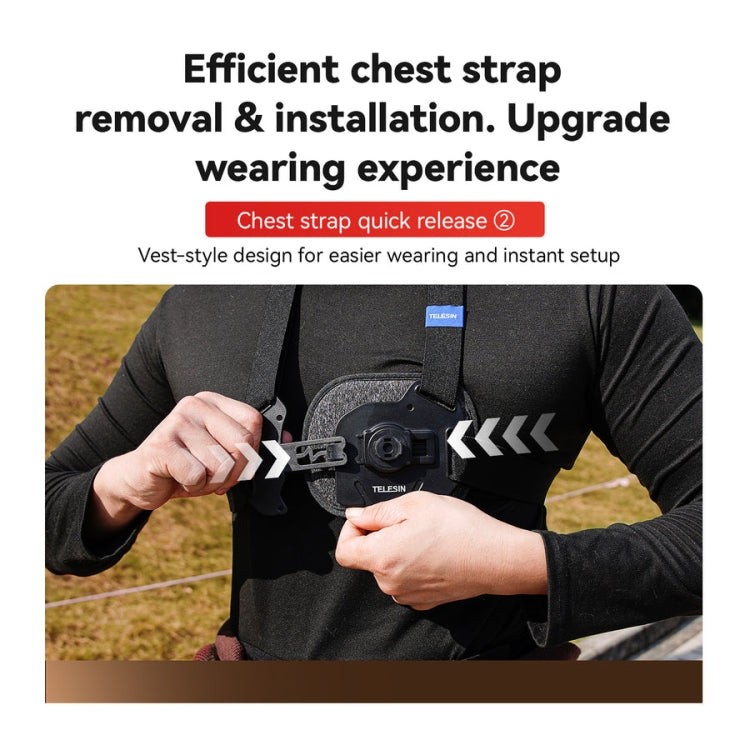 TELESIN S2-CGP-01 Quick-Release Vest Chest Strap Sports Camera Accessories - Chest Belt by TELESIN | Online Shopping South Africa | PMC TechLife | Buy Now Pay Later Mobicred