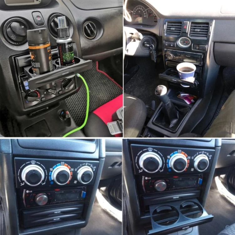 Car Audio Modified Multi-purpose Storage Box Cup Holder(Single-layer Box) - Stowing Tidying by PMC TechLife | Online Shopping South Africa | PMC TechLife | Buy Now Pay Later Mobicred