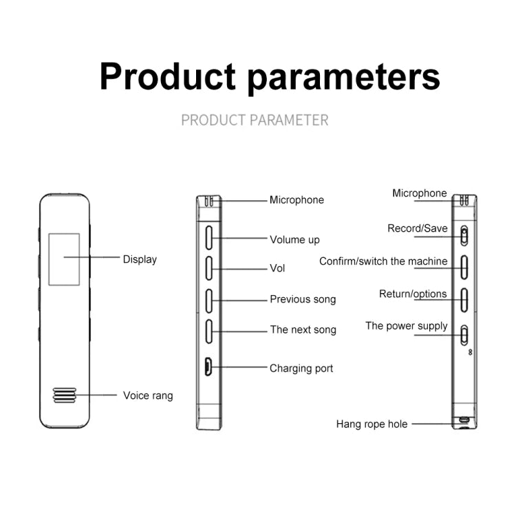 G1 0.96-Inch IPS Color Screen HD Smart Mini Noise Reduction Timer Recorder, Capacity: 8GB - Recording Pen by PMC TechLife | Online Shopping South Africa | PMC TechLife | Buy Now Pay Later Mobicred