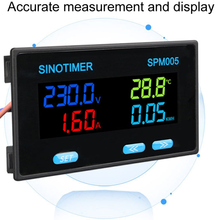 SINOTIMER SPM005 AC Digital Display Voltage Current Power Electricity Multifunctional Monitoring Meter, Specification: 200A - Current & Voltage Tester by SINOTIMER | Online Shopping South Africa | PMC TechLife | Buy Now Pay Later Mobicred
