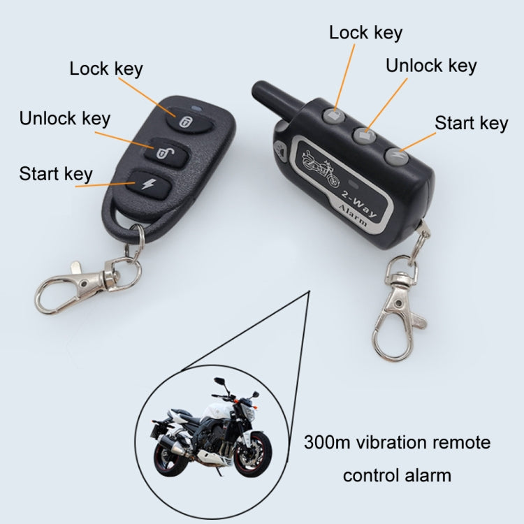 Two-Way Dual Remote Control Vibration Motorcycle Anti-Theft Device(YL-B011) - Theft Protection by PMC TechLife | Online Shopping South Africa | PMC TechLife | Buy Now Pay Later Mobicred