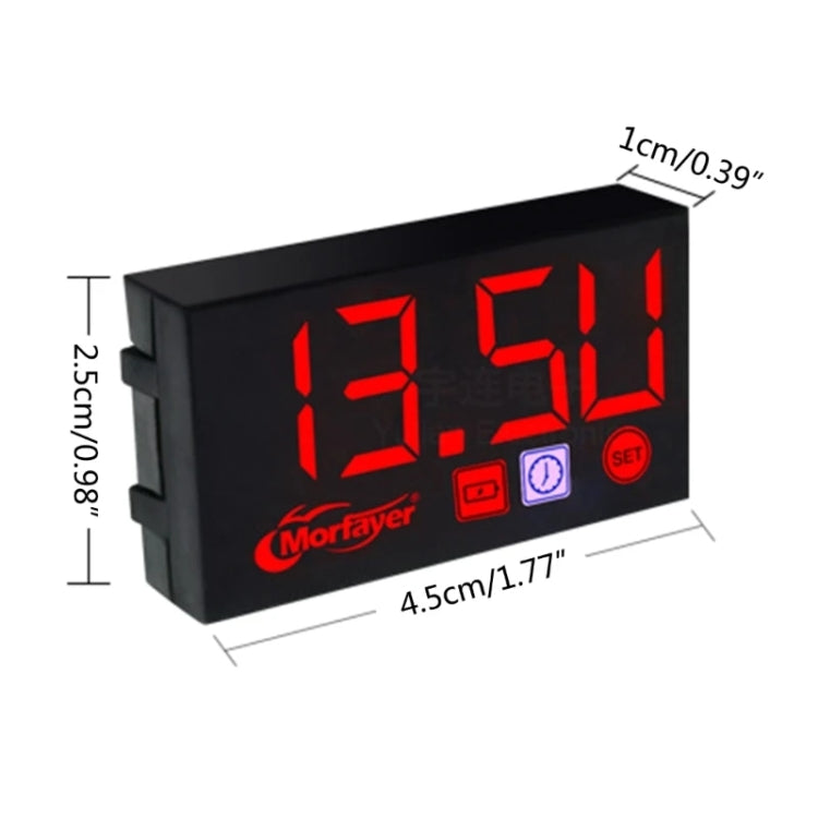 Compact LED Digital Display Time Voltmeter, Specification: 2 in 1 Temperature Blue - Electrical Instruments by PMC TechLife | Online Shopping South Africa | PMC TechLife | Buy Now Pay Later Mobicred