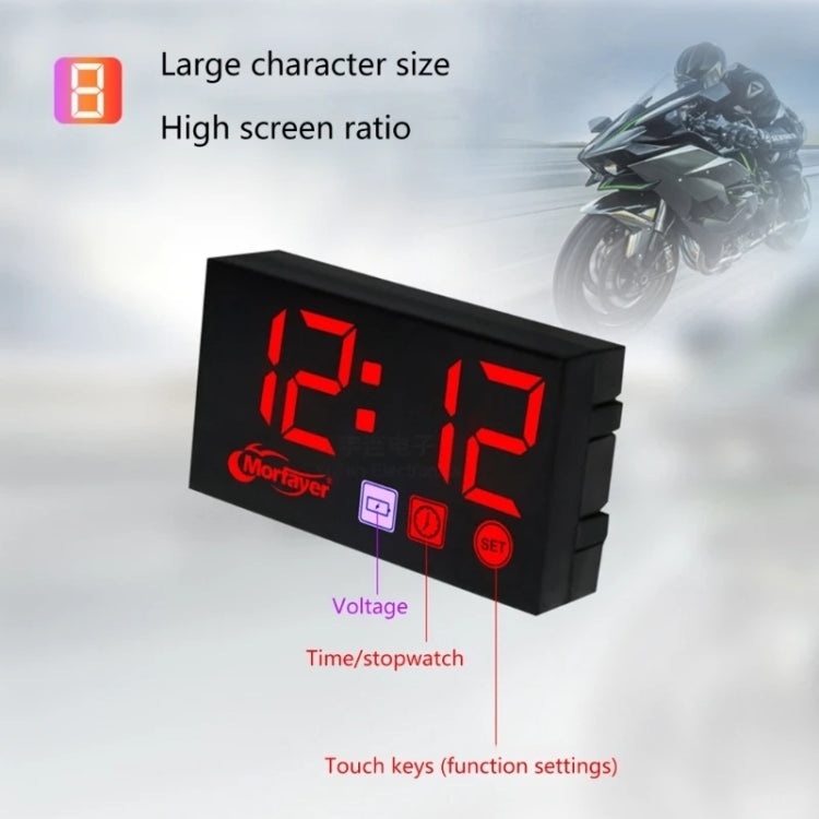Compact LED Digital Display Time Voltmeter, Specification: 3 in 1 Red - Electrical Instruments by PMC TechLife | Online Shopping South Africa | PMC TechLife | Buy Now Pay Later Mobicred