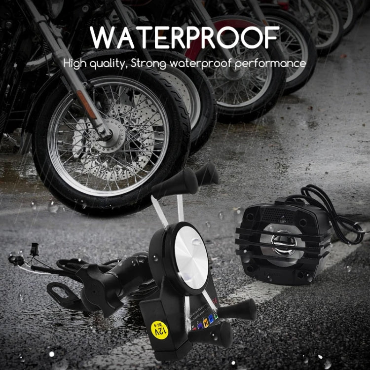 Motorcycle Mobile Phone Charging Stand With Bluetooth MP3 Speaker(YL-056) - Holder by PMC TechLife | Online Shopping South Africa | PMC TechLife | Buy Now Pay Later Mobicred