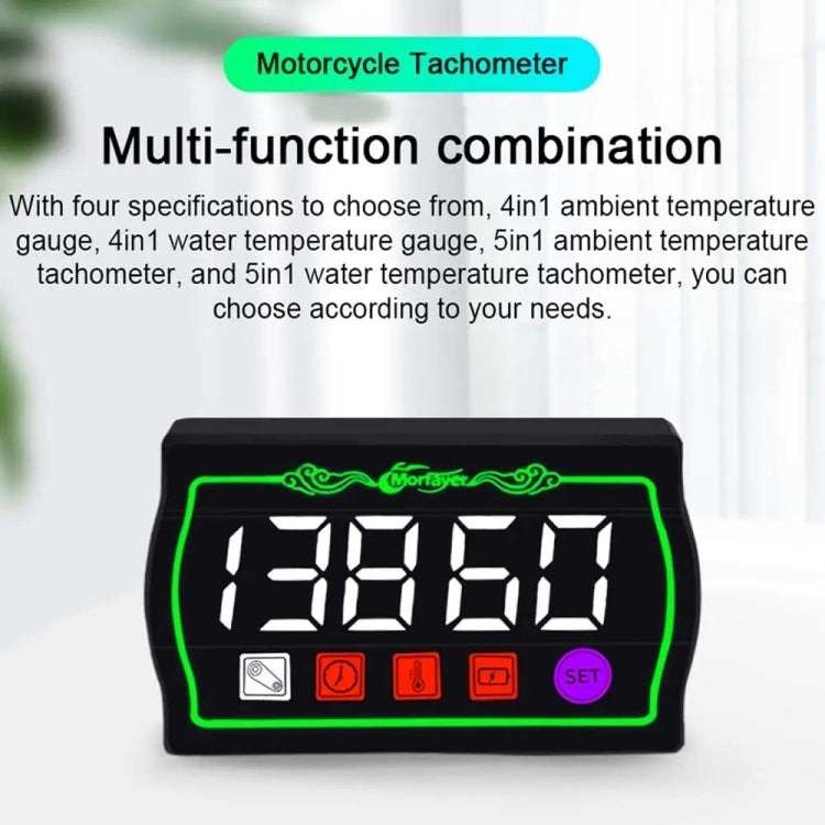 4 in 1 Water Temperature Meter Morfayer Locomotive Intelligent Multi-function Tachometer - free shipping - PMC TechLife - Order now!