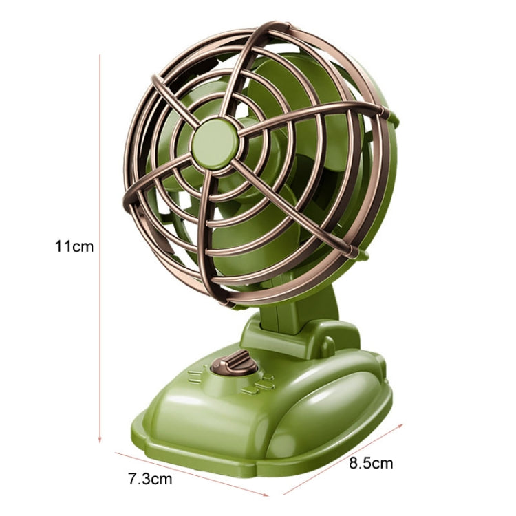 Mini Office Desktop Silent Electrical Fan Desktop Outdoor USB Retro Fan(Green) - free shipping - PMc TechLife - Order now!