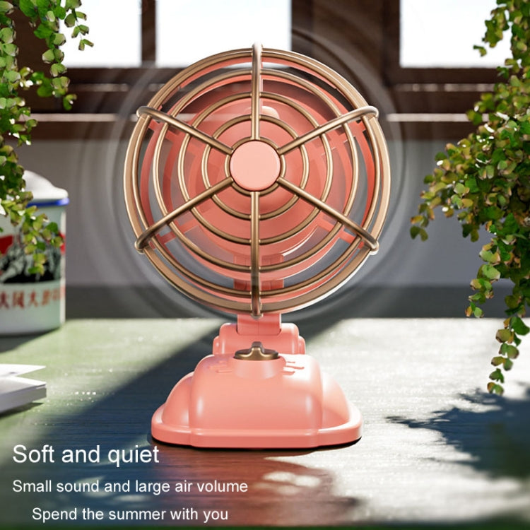 Mini Office Desktop Silent Electrical Fan Desktop Outdoor USB Retro Fan(Green) - free shipping - PMc TechLife - Order now!