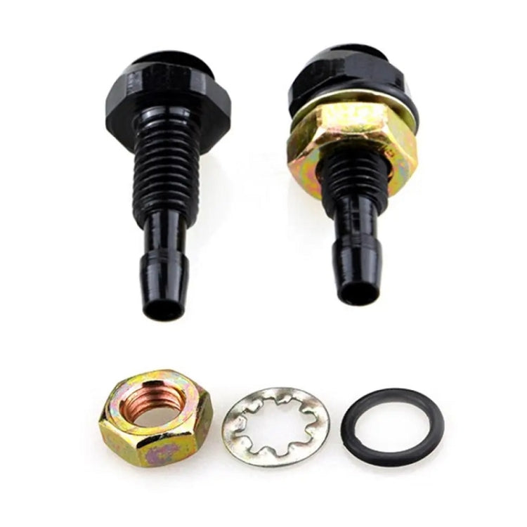 2pcs /Set Automotive Glass Washer Sprayer Aluminum Cap Nozzle(Black) - Windscreen Wipers by PMC TechLife | Online Shopping South Africa | PMC TechLife | Buy Now Pay Later Mobicred
