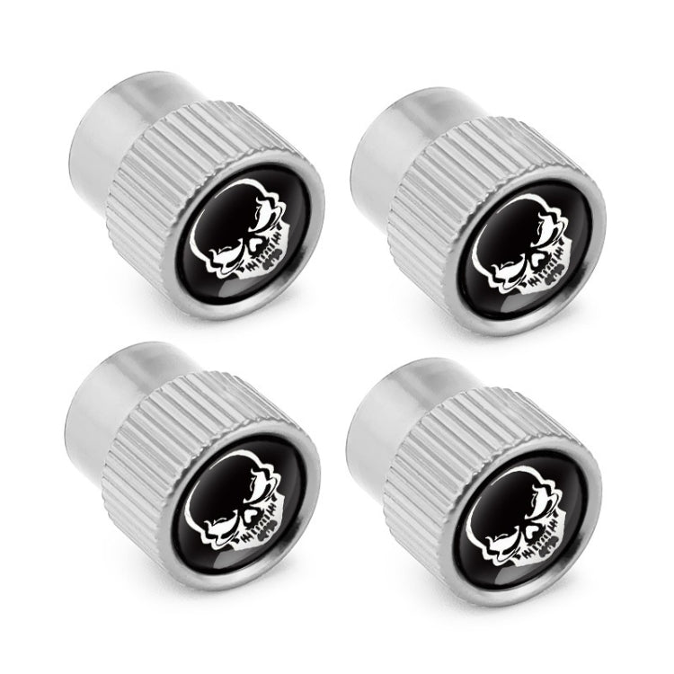 4pcs /Set Skeleton Car Tire Universal Aluminum Valve Cap(Silver) - Tire Valve Caps by PMC TechLife | Online Shopping South Africa | PMC TechLife | Buy Now Pay Later Mobicred