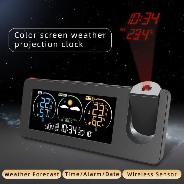 Perpetual Calendar Weather Forecast Color Screen Digital Display Projection Clock(USB) - Novelty Clock by PMc TechLife | Online Shopping South Africa | PMc TechLife | Buy Now Pay Later Mobicred