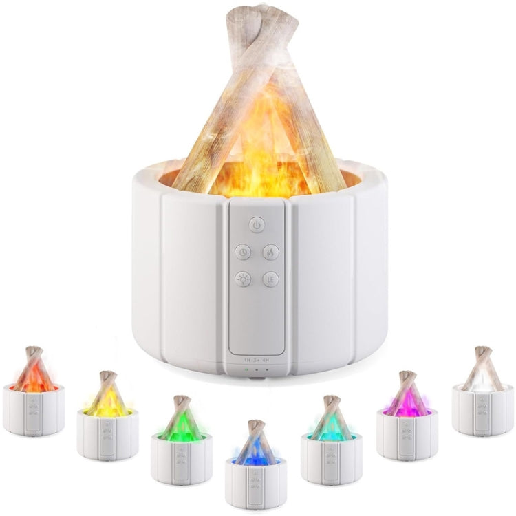 Bonfire Shaped Remote Control Aroma Diffuser Desktop Flame Humidifier, Color: Colorful White - free shipping - PMC TechLife - Order now!