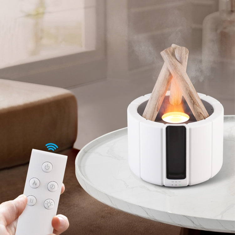 Bonfire Shaped Remote Control Aroma Diffuser Desktop Flame Humidifier, Color: Colorful White - free shipping - PMC TechLife - Order now!
