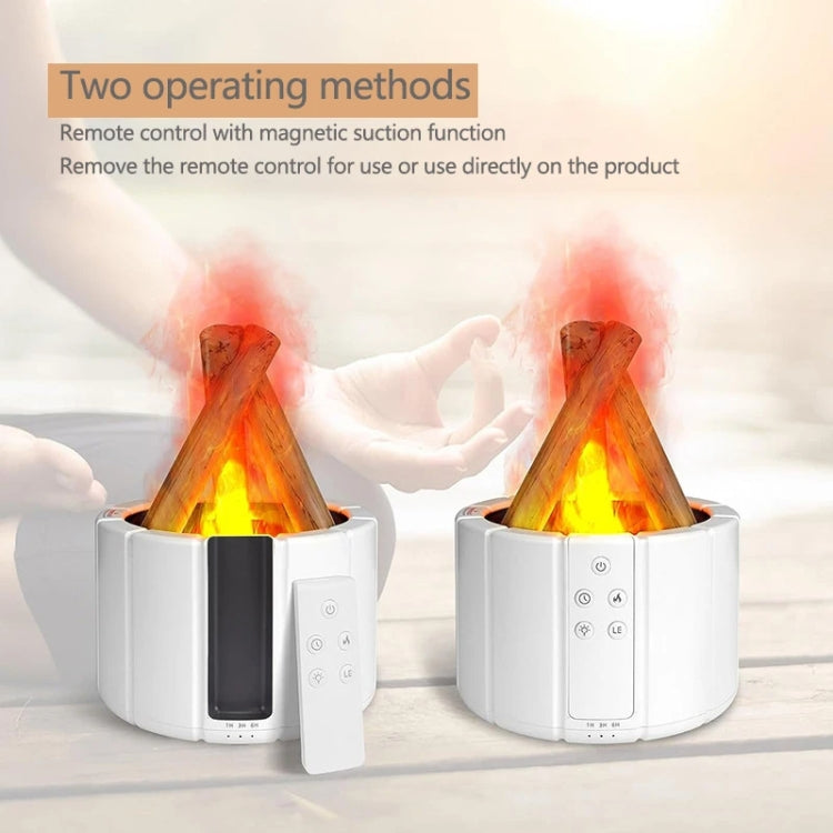 Bonfire Shaped Remote Control Aroma Diffuser Desktop Flame Humidifier, Color: Colorful White - free shipping - PMC TechLife - Order now!