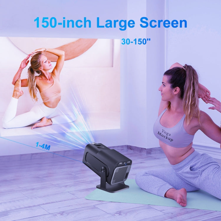 HY320 1080P 390ANSI 4K Android 11 Projector With Wifi 6 Bluetooth 5.0 Support Miracast / Airplay / DLNA AU Plug - LED Projector by PMC TechLife | Online Shopping South Africa | PMC TechLife | Buy Now Pay Later Mobicred