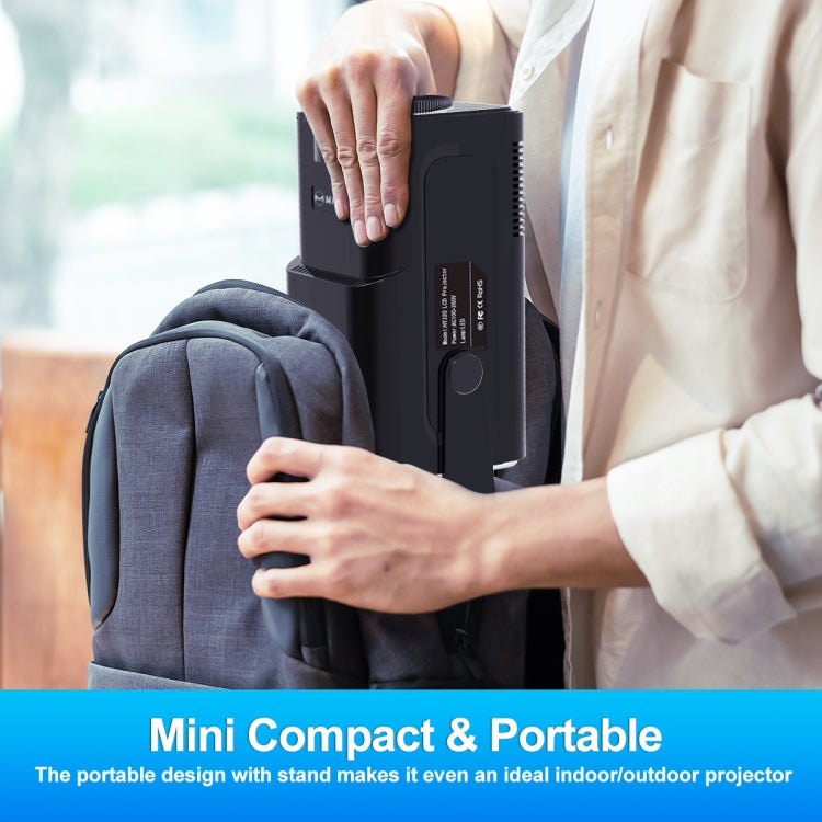 HY320 1080P 390ANSI 4K Android 11 Projector With Wifi 6 Bluetooth 5.0 Support Miracast / Airplay / DLNA UK Plug - LED Projector by PMC TechLife | Online Shopping South Africa | PMC TechLife | Buy Now Pay Later Mobicred