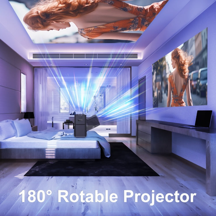 HY320 1080P 390ANSI 4K Android 11 Projector With Wifi 6 Bluetooth 5.0 Support Miracast / Airplay / DLNA AU Plug - LED Projector by PMC TechLife | Online Shopping South Africa | PMC TechLife | Buy Now Pay Later Mobicred