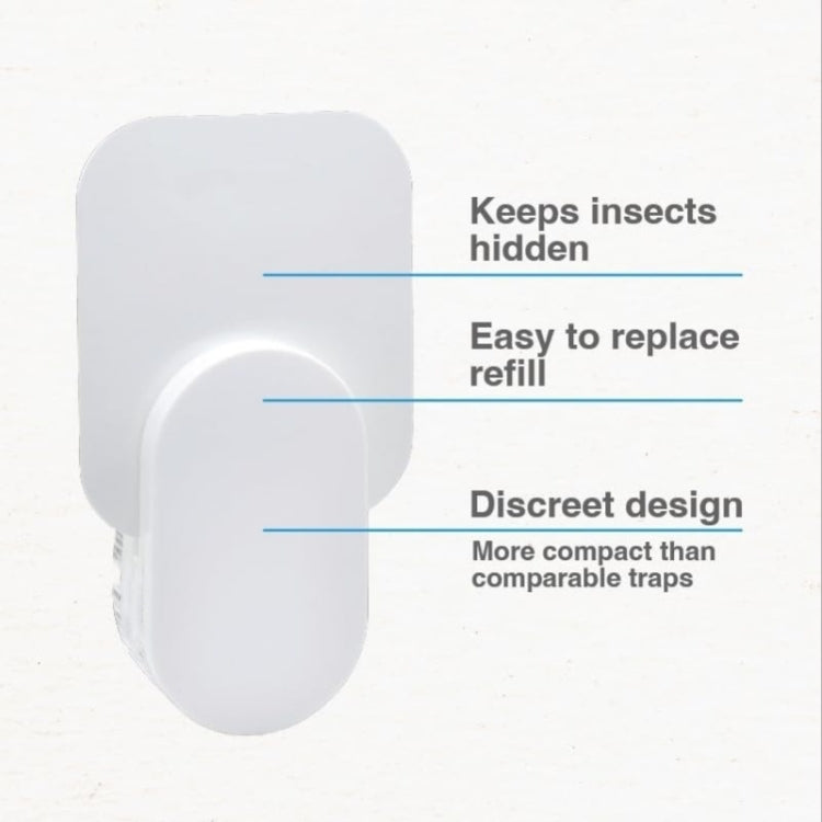 Plug-In Refillable Fly Trap For Flies, Moths, Gnats, And Other Flying Insects With 2 Glue Cards EU Plug(White) - Traps by PMC TechLife | Online Shopping South Africa | PMC TechLife | Buy Now Pay Later Mobicred