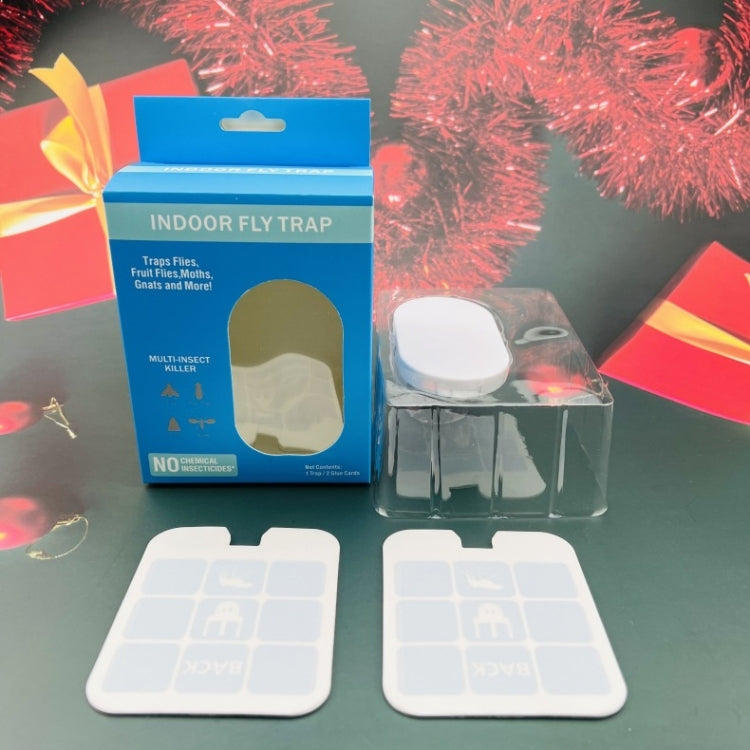 Plug-In Refillable Fly Trap For Flies, Moths, Gnats, And Other Flying Insects With 2 Glue Cards EU Plug(White) - Traps by PMC TechLife | Online Shopping South Africa | PMC TechLife | Buy Now Pay Later Mobicred