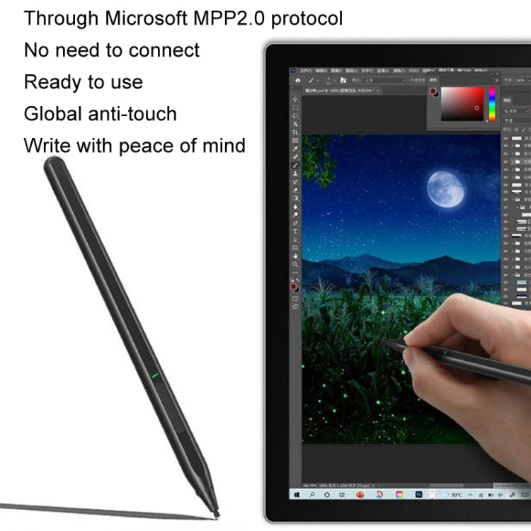 For Microsoft Surface 4096 Pressure Sensitive MPP2.0 Anti-false Touch Pressure Sensitive Capacitive Pen(Silver) - free shipping - PMC TechLife - Order now!