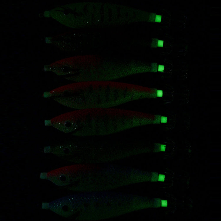 8colors /Set HENGJIA SJ057 Luminous Wooden Shrimp Dummy Bait Squid Hook Hard Bait, Size: 11cm 13.4g - Fishing Lures by HENGJIA | Online Shopping South Africa | PMC TechLife | Buy Now Pay Later Mobicred