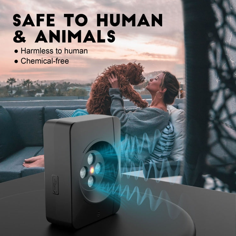 Anti Barking Device for Dogs With 4 Enhanced Ultrasonic Transmitter 3 Adjustable Levels(Black) - Training Aids by PMC TechLife | Online Shopping South Africa | PMC TechLife | Buy Now Pay Later Mobicred