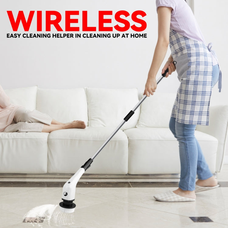 Cordless Electric Spin Scrubber Extension Handle with 7 Replacement Heads(Rose Gold) - free shipping - PMc TechLife - Order now!