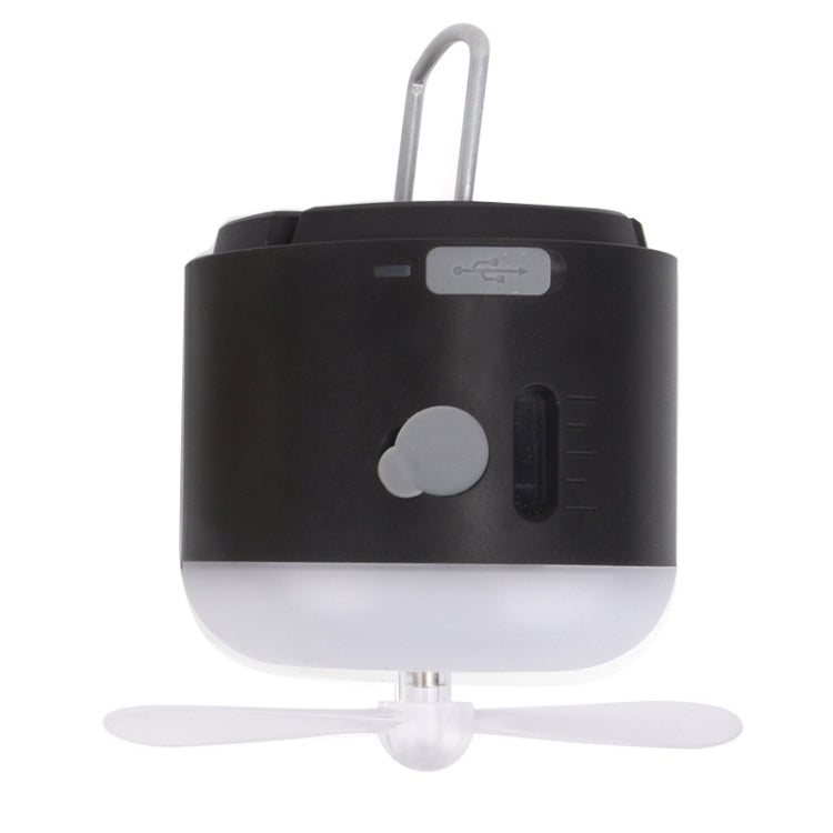 Outdoor Camping Tent Hanging Ambient Light Magnetic Spray Humidification Fan(Black) - Electric Fans by PMC TechLife | Online Shopping South Africa | PMC TechLife | Buy Now Pay Later Mobicred