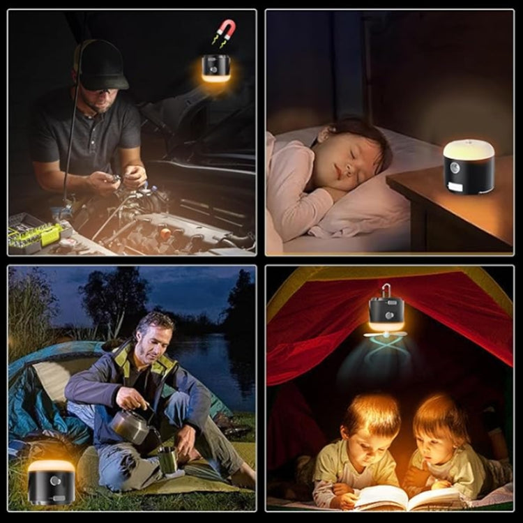 Outdoor Camping Tent Hanging Ambient Light Magnetic Spray Humidification Fan(Black) - Electric Fans by PMC TechLife | Online Shopping South Africa | PMC TechLife | Buy Now Pay Later Mobicred
