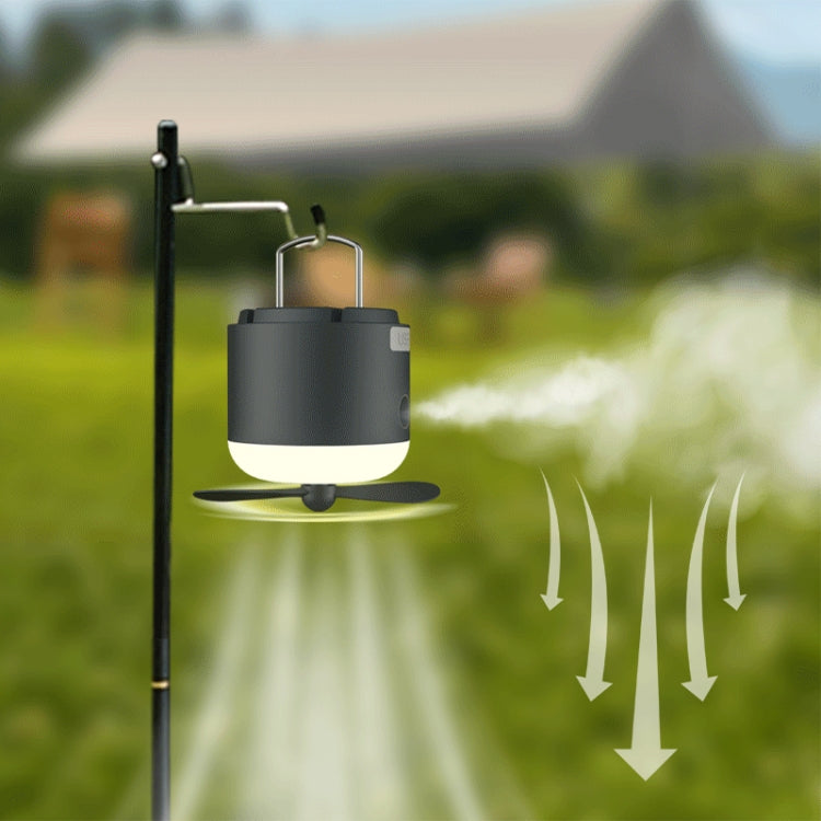 Outdoor Camping Tent Hanging Ambient Light Magnetic Spray Humidification Fan(White) - Electric Fans by PMC TechLife | Online Shopping South Africa | PMC TechLife | Buy Now Pay Later Mobicred