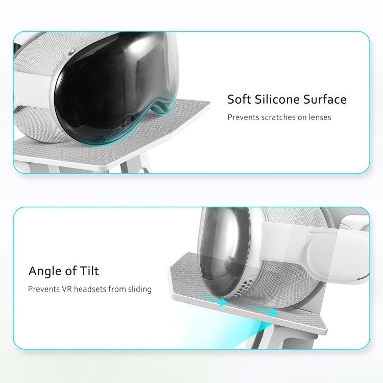 VR Headset Storage Display Stand For Apple Vision Pro / Meta Quest 3 / 2 / Pro(White) - VR Accessories by PMC TechLife | Online Shopping South Africa | PMC TechLife | Buy Now Pay Later Mobicred