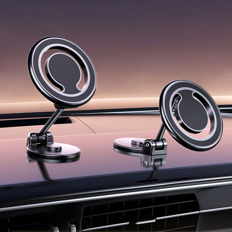 D33 Magnetic Folding Car Phone Holder Rotatable Dashboard Stick-On Navigation Stand - Car Holders by PMC TechLife | Online Shopping South Africa | PMC TechLife | Buy Now Pay Later Mobicred