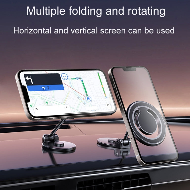 D33 Magnetic Folding Car Phone Holder Rotatable Dashboard Stick-On Navigation Stand - Car Holders by PMC TechLife | Online Shopping South Africa | PMC TechLife | Buy Now Pay Later Mobicred