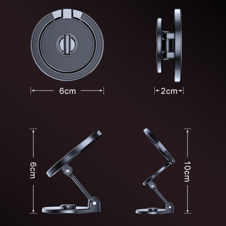 D50 Magnetic Folding Car Phone Holder Rotatable Dashboard Stick-On Navigation Stand - Car Holders by PMC TechLife | Online Shopping South Africa | PMC TechLife | Buy Now Pay Later Mobicred