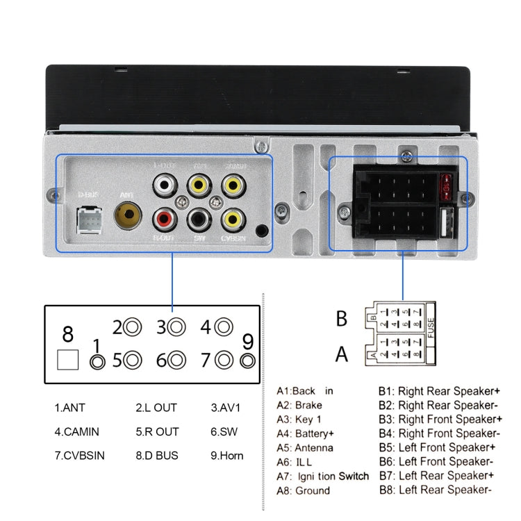 Single Spindle 6.9 inch MP5 With Knob Player Carplay Function Car MP4 Backup Camera, Specification: Standard+12 Light Camera - Car MP3 & MP4 & MP5 by PMC TechLife | Online Shopping South Africa | PMC TechLife | Buy Now Pay Later Mobicred