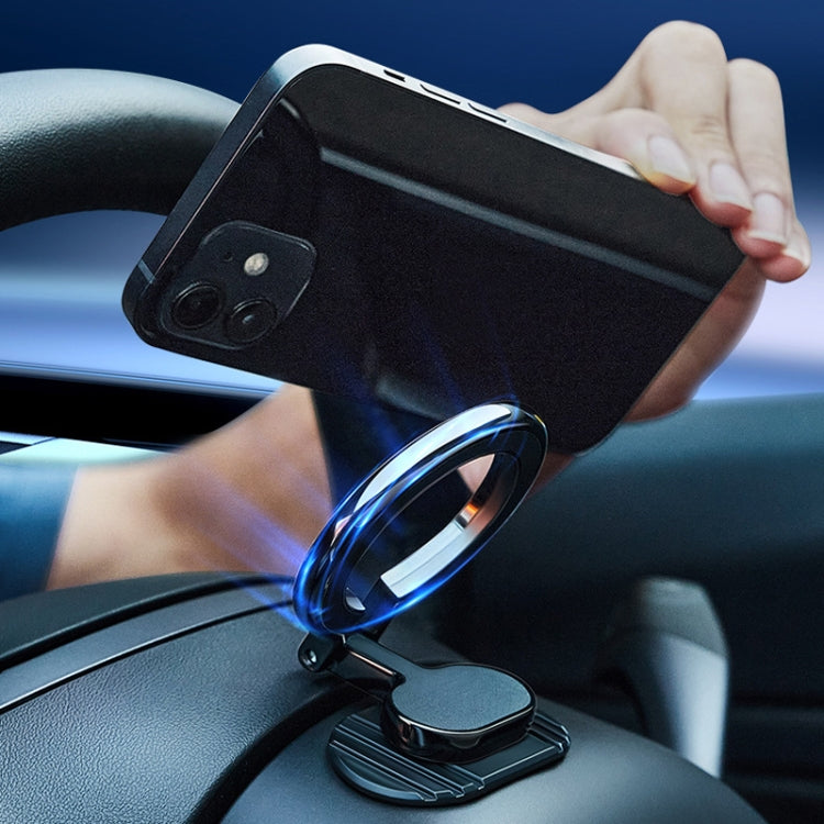 D21 Magnetic Folding Car Phone Holder Rotatable Steering Wheel Stick-On Navigation Stand - free shipping - PMC TechLife - Order now!