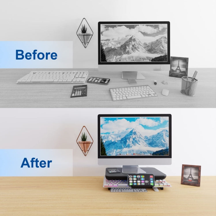 Oimaster Monitor Stand Riser Adjustable Height Laptop Bracket With Storage Drawer, Spec: Basic - free shipping - PMC Jewellery - Order now!