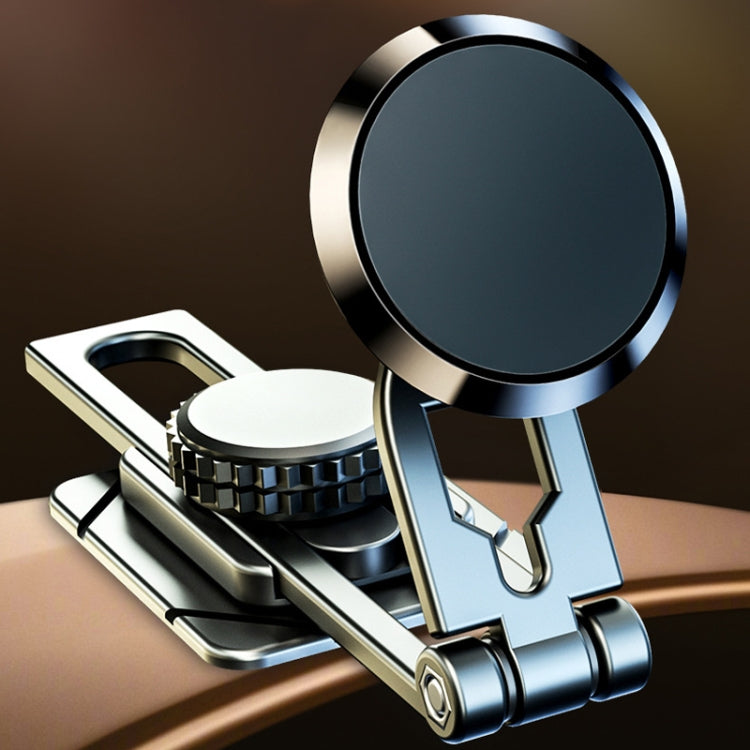 D31 Foldable Suspension Car Phone Holder Magnetic Slide Type Metal Navigation Stand - Car Holders by PMC TechLife | Online Shopping South Africa | PMC TechLife | Buy Now Pay Later Mobicred