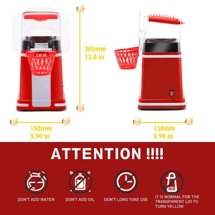 1200W Basket Popcorn Machine Electric Automatic Corn Popper 110V US Plug - free shipping - PMC TechLife - Order now!