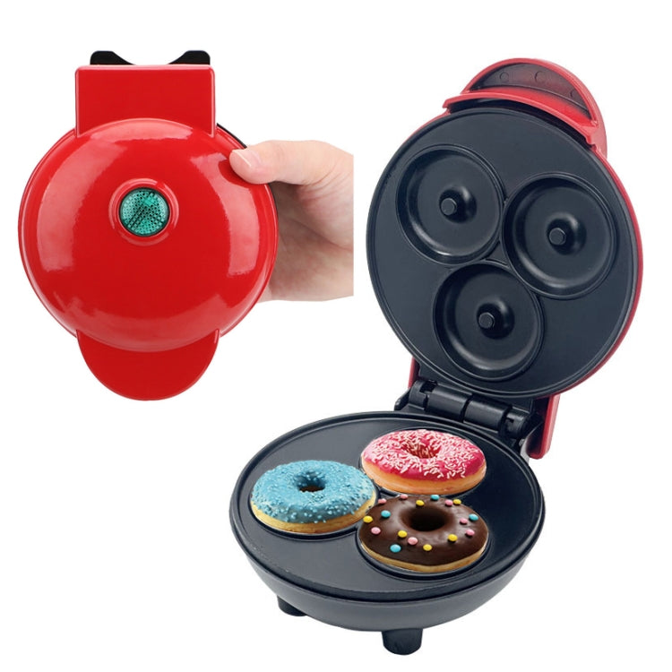 350W Mini Donut Maker Machine Can Make 3 Doughnuts  110V US Plug(Red) - free shipping - PMC TechLife - Order now!
