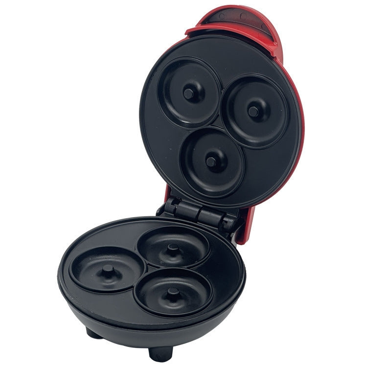 350W Mini Donut Maker Machine Can Make 3 Doughnuts 220V EU Plug(Red) - free shipping - PMC TechLife - Order now!