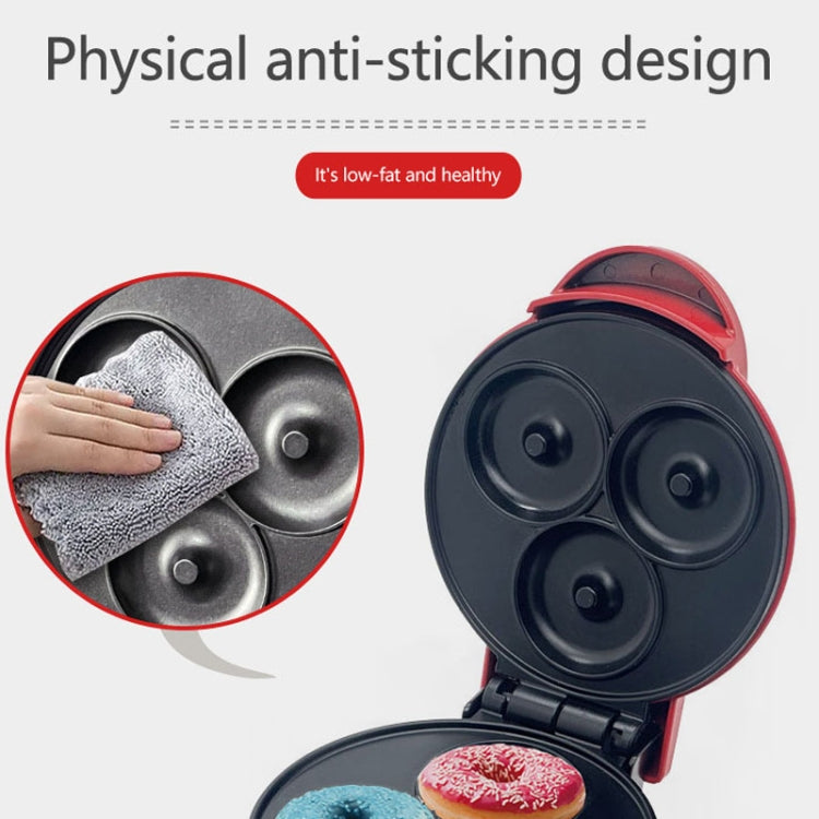 350W Mini Donut Maker Machine Can Make 3 Doughnuts 220V EU Plug(Red) - free shipping - PMC TechLife - Order now!