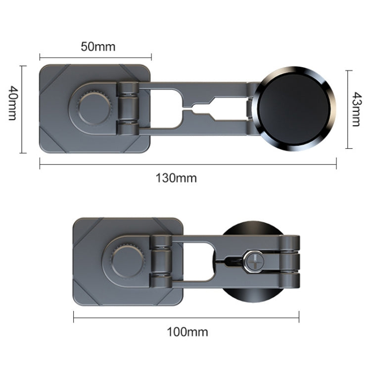 D30 Foldable Suspension Car Phone Holder Magnetic Adhesive Type Metal Navigation Stand - free shipping - PMC TechLife - Order now!