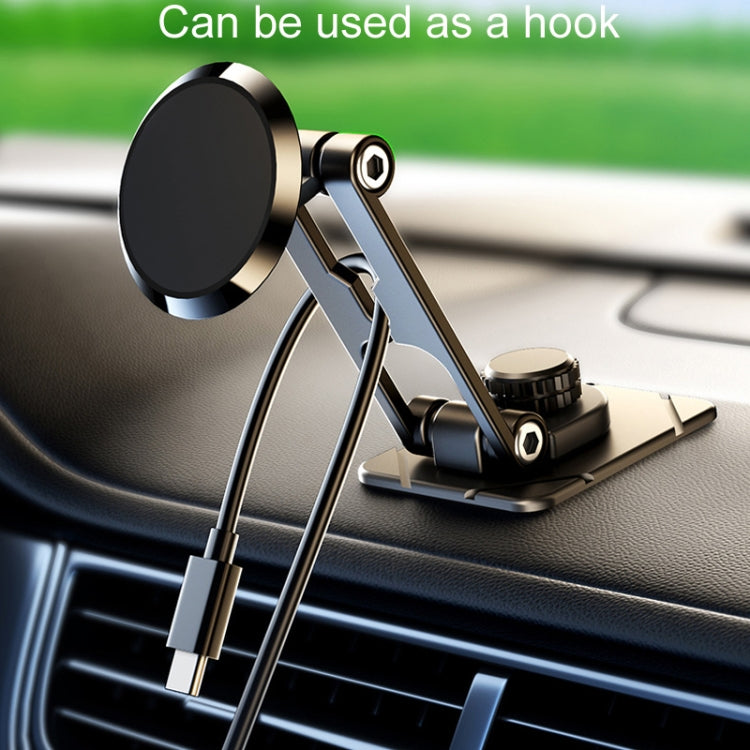 D30 Foldable Suspension Car Phone Holder Magnetic Adhesive Type Metal Navigation Stand - free shipping - PMC TechLife - Order now!