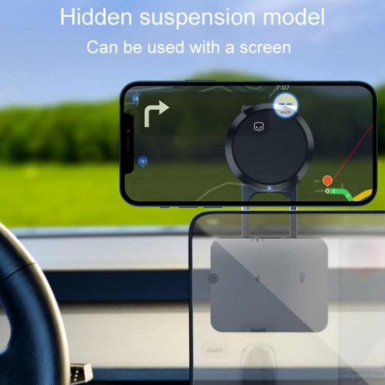 D30 Foldable Suspension Car Phone Holder Magnetic Adhesive Type Metal Navigation Stand - free shipping - PMC TechLife - Order now!